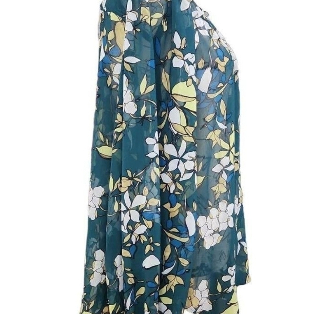 Floral Sheer Blouse Green - Picture 3 of 5